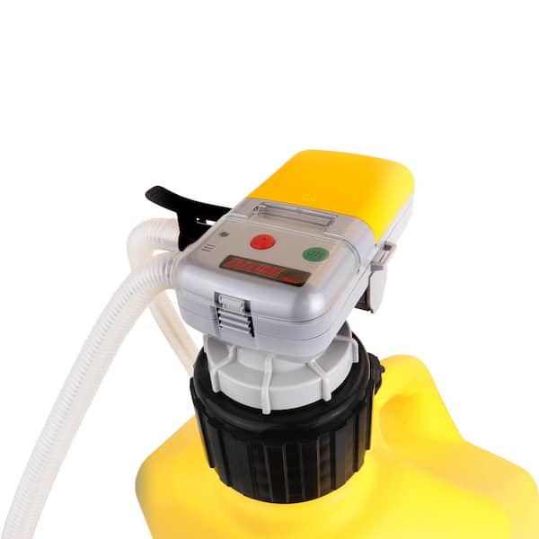 ZEELINE BY MILTON AA Battery Powered Fuel Can Transfer Pump for Racing Style Fuel Cans-Yellow
