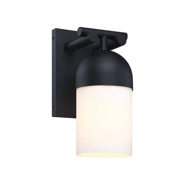 Ever Spring 14 in. 1-Light Black Outdoor Wall Sconce Lantern Light for Porches