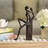 DANYA B 8.86 in. Playfullness Mother and Child Cast Iron Sculpture ZI6717