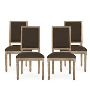 Robin Brown and Natural Upholstered Dining Side Chair (Set of 4)