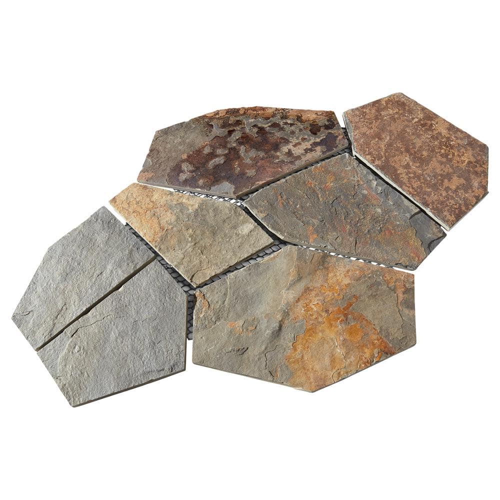 Natural Stone Collection Mongolian Spring 6 in. x 6 in. Slate Flagstone Sample Tile price history on PriceWatchPro