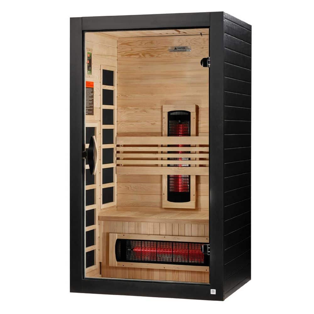 Santorini 2-Person Indoor Full Spectrum Infrared Sauna Lighting, Speakers