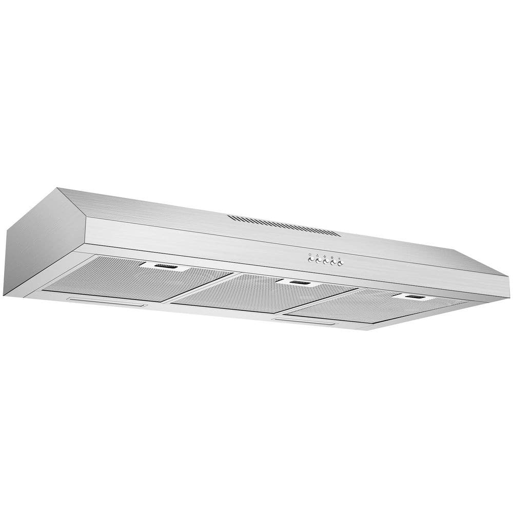 36 in. 600 CFM Convertible Ductless Under Cabinet Stainless Steel Range Hood With 3-Fans and 2-LED Lights price history on PriceWatchPro