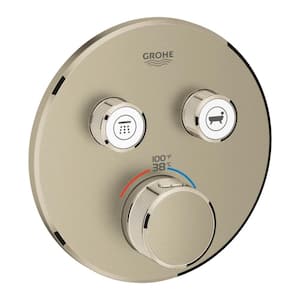 Grohtherm Smart Control Dual Function Thermostatic Trim with Control Module in Brushed Nickel (Valve Not Included)