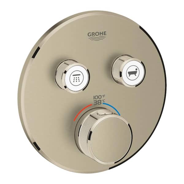 GROHE Grohtherm Smart Control Dual Function Thermostatic Trim with Control Module in Brushed Nickel (Valve Not Included)