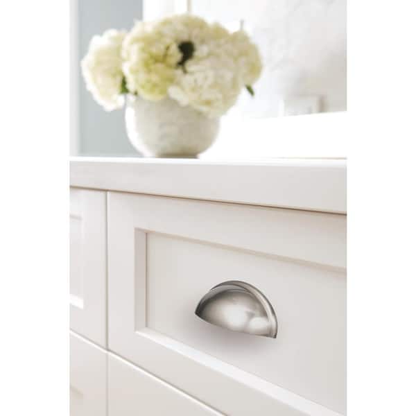 Ravino 3 in. (76mm) Classic Satin Nickel Cabinet Cup Pull