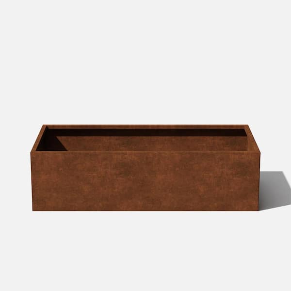 2 ft. x 4 ft. Metal Corten Steel Garden Bed