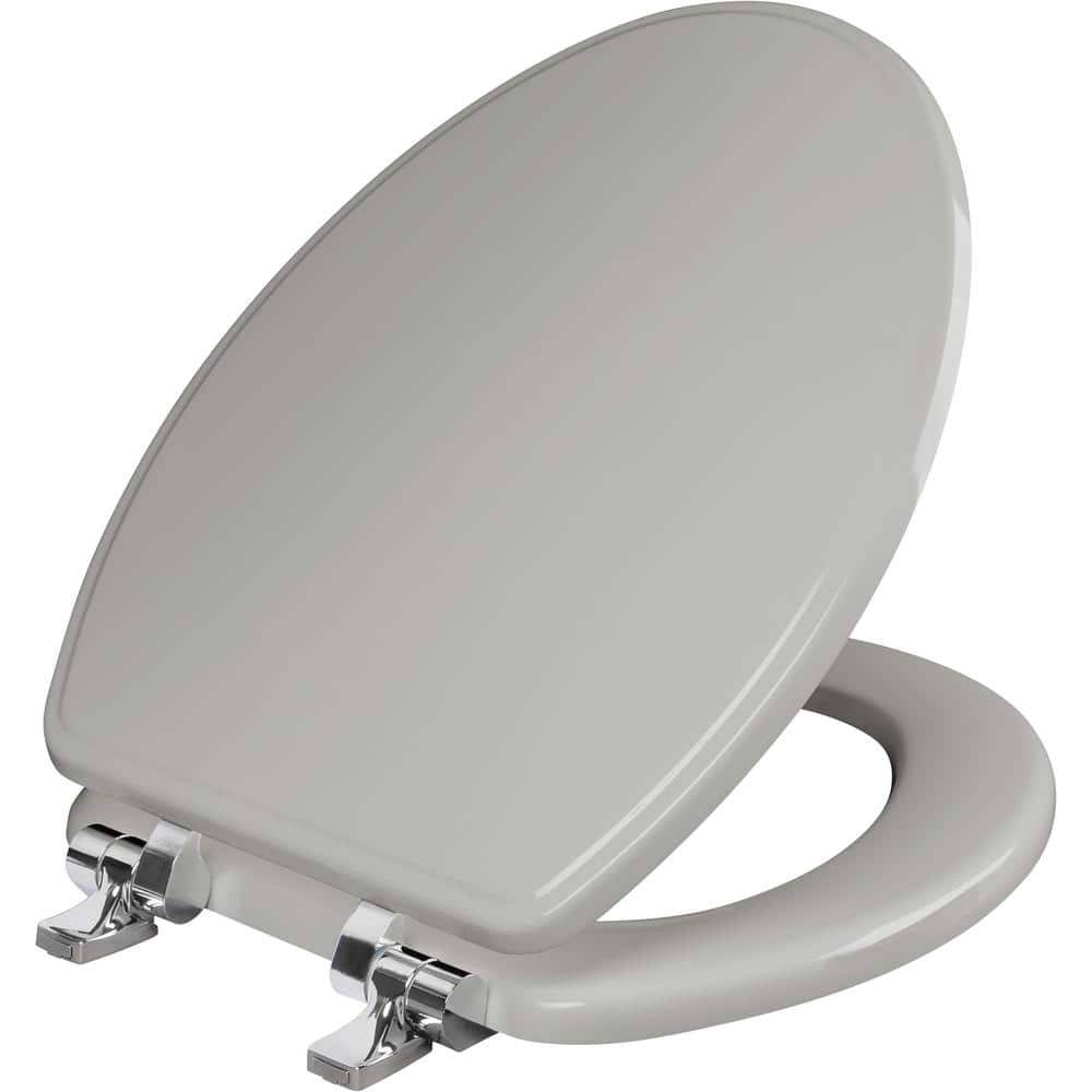 Weston Elongated Soft Close Enameled Wood Closed Front Toilet Seat in Silver Never Loosens Chrome Metal Hinge price history on PriceWatchPro