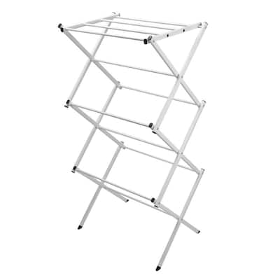 Freestanding Foldable Adjustable Height Stainless Steel Laundry Clothes  Drying Rack