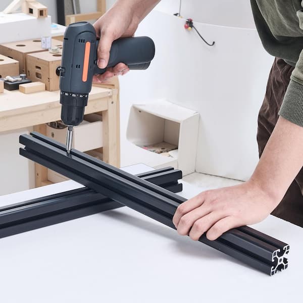 4 Pieces 23.6 in. T Slot 4040 Aluminum Extrusion Profile, European Standard Anodized Linear Rail, High-Strength Extruded