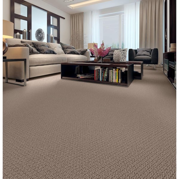 Hickory Lane - Cashmere - Brown 32.7 oz. SD Polyester Loop Carpet - Installation Required
