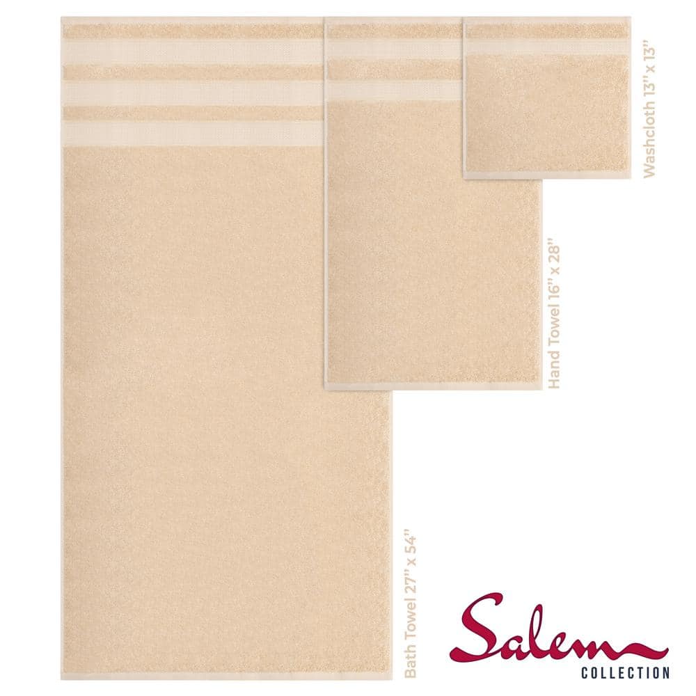 Taupe Turkish Cotton 6-Piece Bath Towel Set