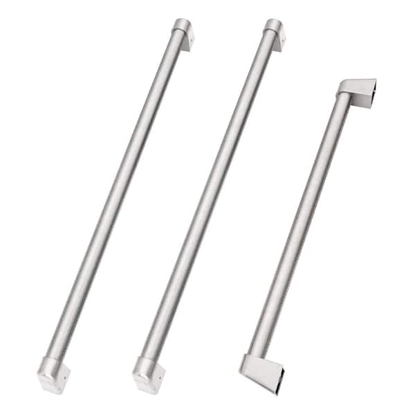 36 in. Built-In Refrigerator Helix Handles (Set of 3) in Stainless Steel