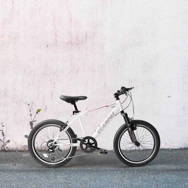 Cesicia 20 in White Steel Mountain Bike with Gear Shimano 7