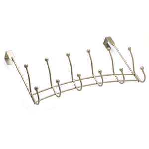 Nystrom 20-3/8 in. Pewter 33 lbs. Over the door Hook Rail with 6 Double Hooks