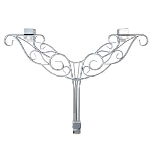 Silver Metal 12 in. Artificial - 19 in. Artificial Adjustable Wreath Hanger (Antler Design)