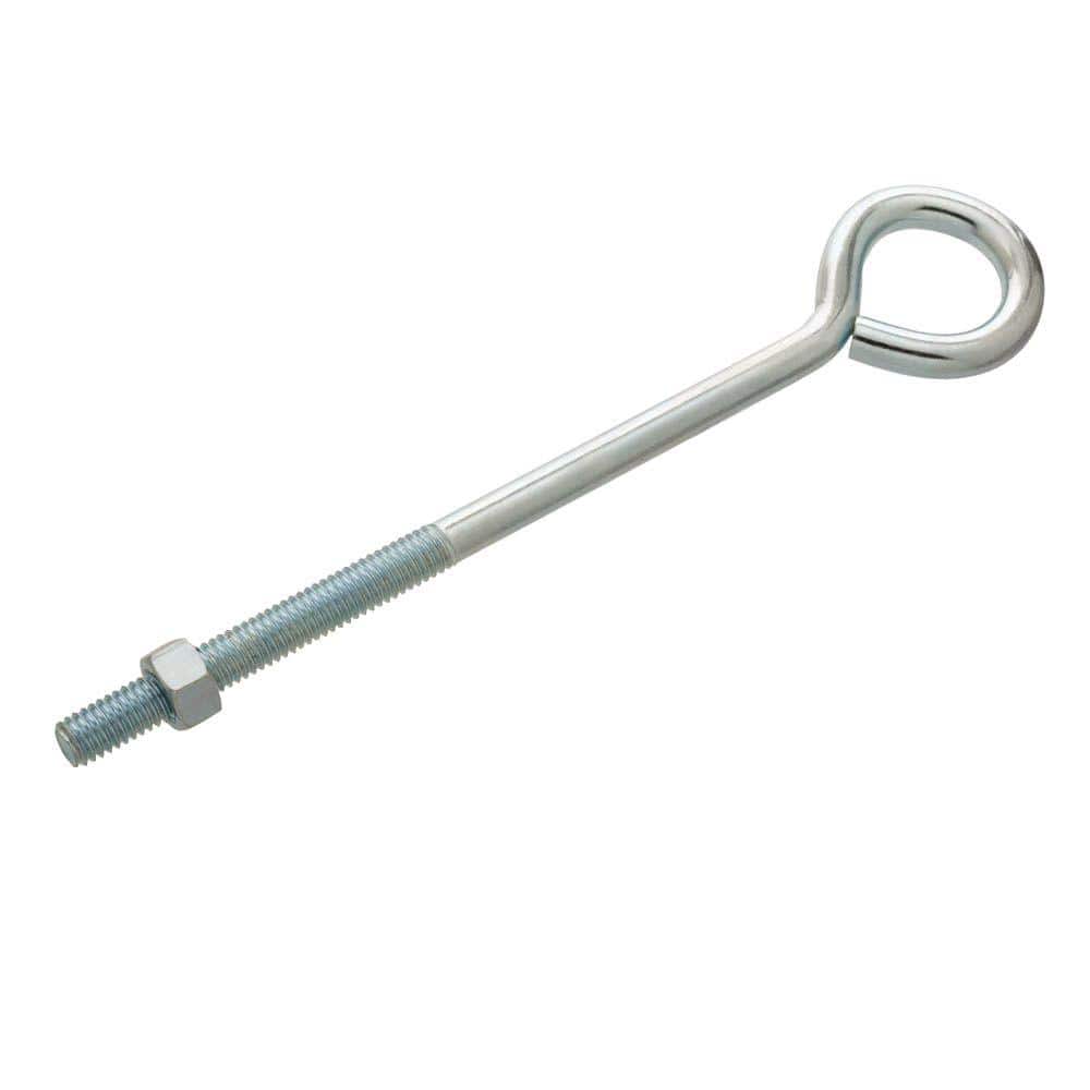 Everbilt 1/4 in. x in. Zinc-Plated Eye Bolt with Nut 807166 The Home  Depot
