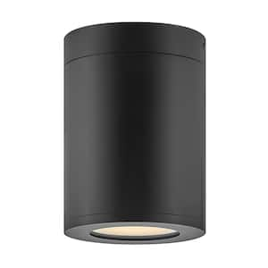 Silo 5.0 in. 1-Light Black Flush Mount