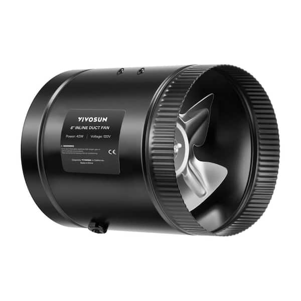Lukyamzn 4 in. Inline Booster Duct Fan 100 CFM HVAC Exhaust Kitchens Ventilation with Low Noise Black for Basements