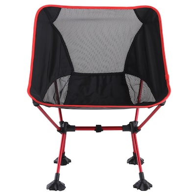 Echosmile Red Aluminum Collapsible Chair