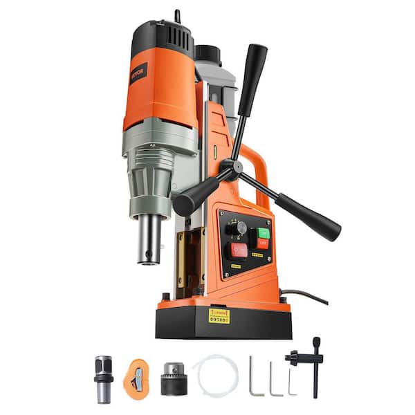 Magnetic Drill, 1550W Motor 2 in. Boring Diameter, 2922 lbf Portable Electric Mag Drill Press, 0-500 RPM Variable Speed