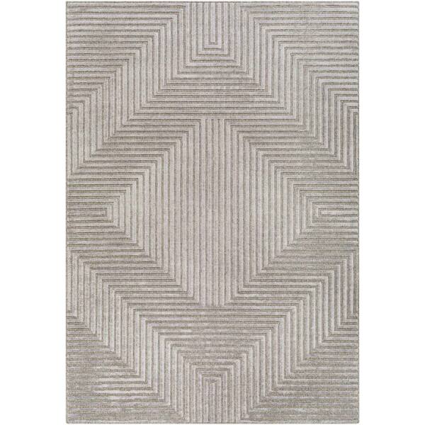 Livabliss Ginny Silver Gray/Medium Gray 4 ft. x 6 ft. Indoor Area Rug