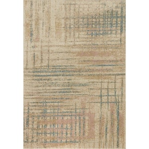 Bowery Beige/Multi 5 ft. 5 in. x 7 ft. 6 in. Contemporary Geometric Area Rug