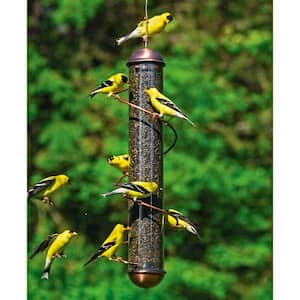 18.50 In Tall Backyard Finch Feeder with Copper Trim