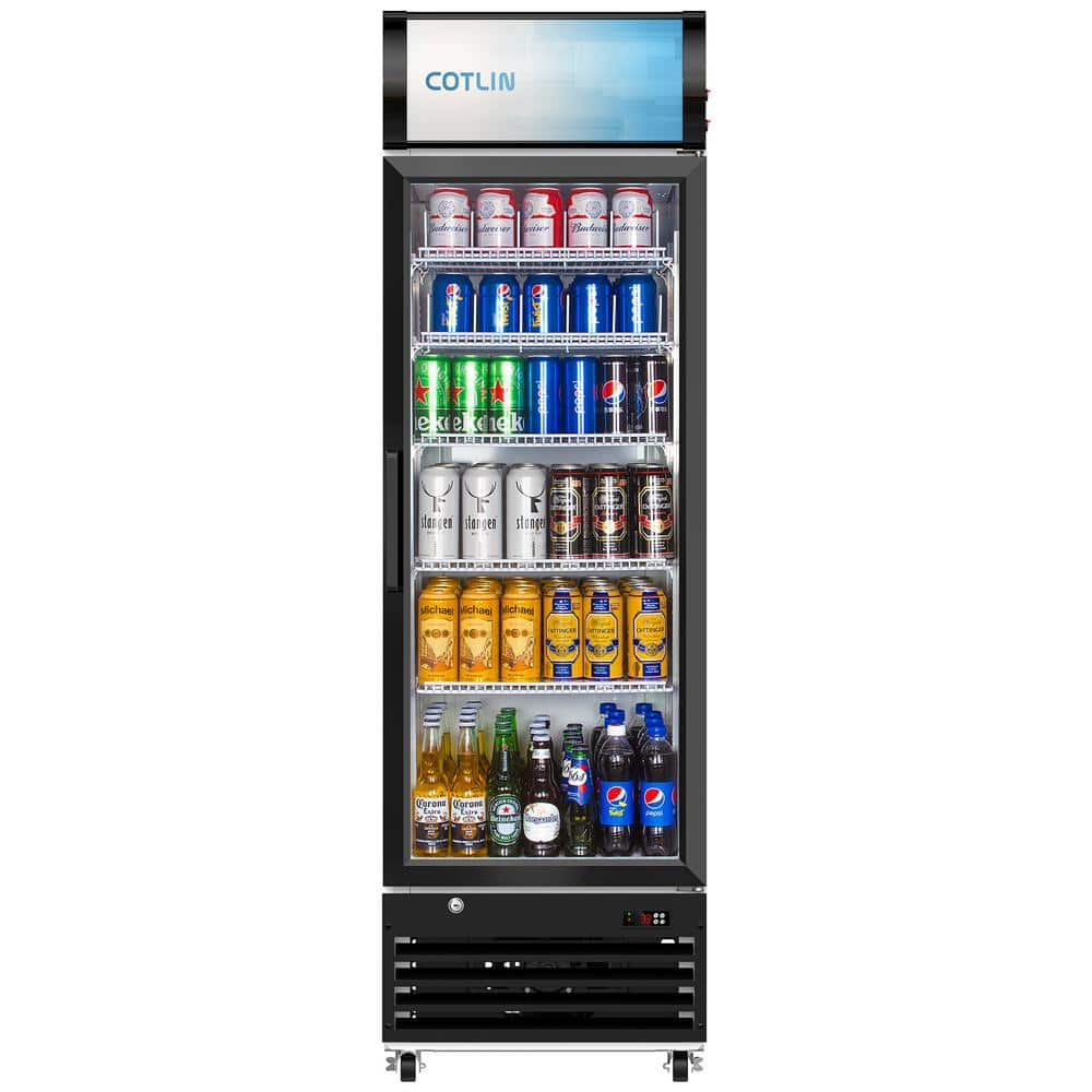 COTLIN 25 in. 12.5 cu. ft. Commercial Refrigerator in Coated Steel with Glass Door, 32°F to 50°F