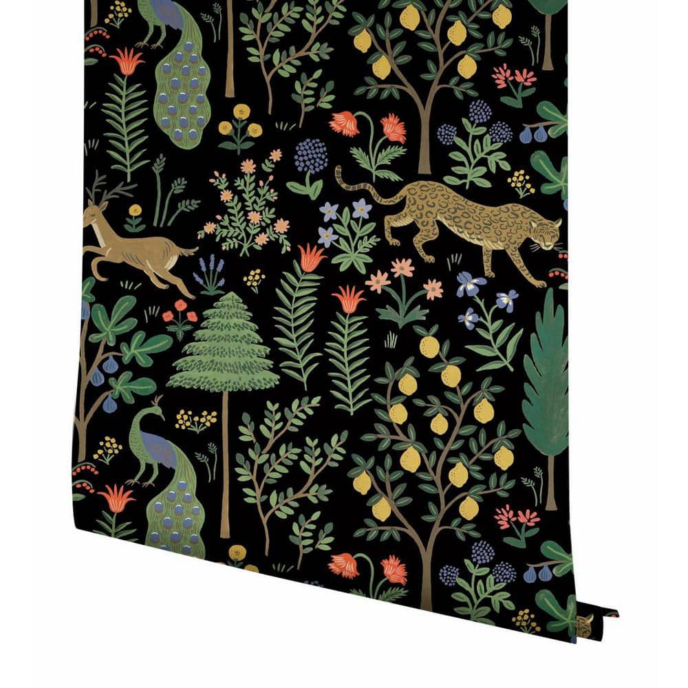 Black Self-Adhesive Removable Peel and Stick Wallpaper