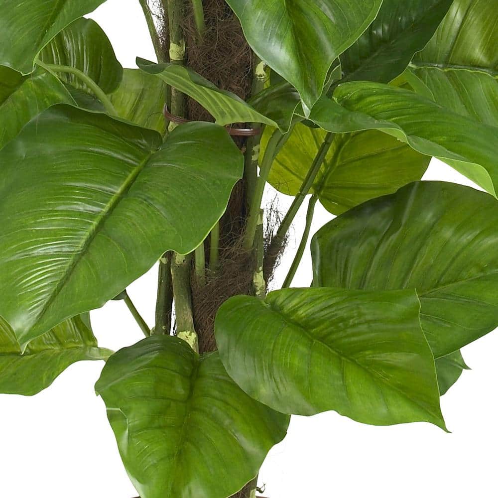 63" Green Silk and Plastic Philodendron Floor Plant