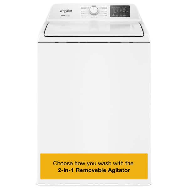 4.2 - 4.3 cu. ft. Top Load Washer in White with 2-in-1 Removable Agitator