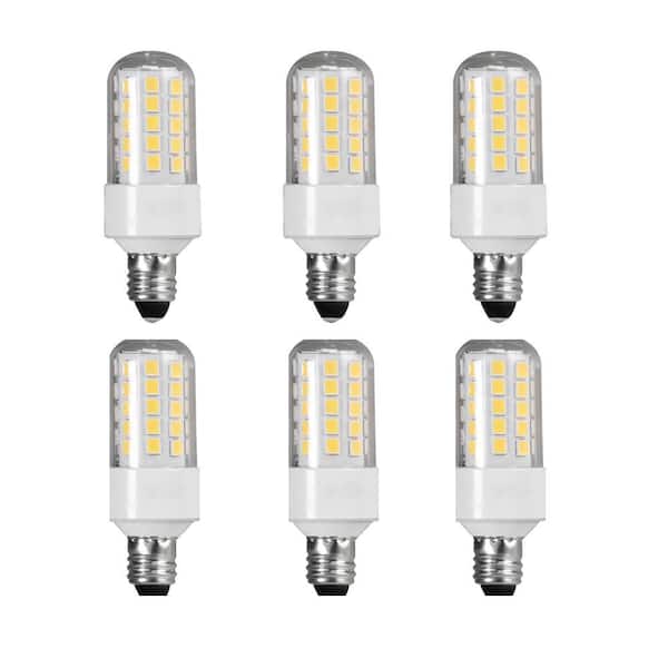 Feit Electric 50-Watt Equivalent Bright White (3000K) T4 Mini Candelabra E11 Base Decorative LED Light Bulb (6-Pack)
