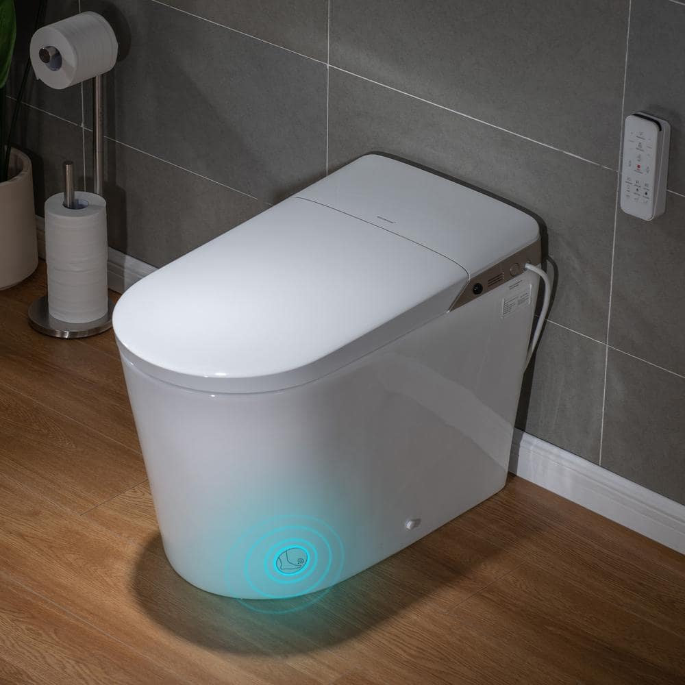 Elongated Smart Toilet Bidet 1.1/1.6 GPF in White with Auto Open/Close/Quiet Flush, Foot Sensor, Backup Mechanical Flush price history on PriceWatchPro