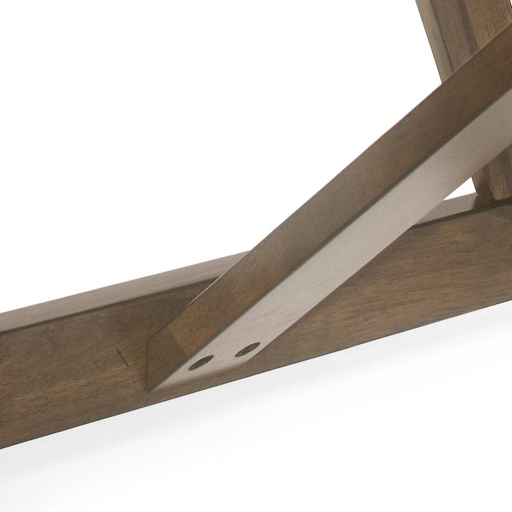 Antique Brown Farmhouse Wood Trestle Dining Table, 71"