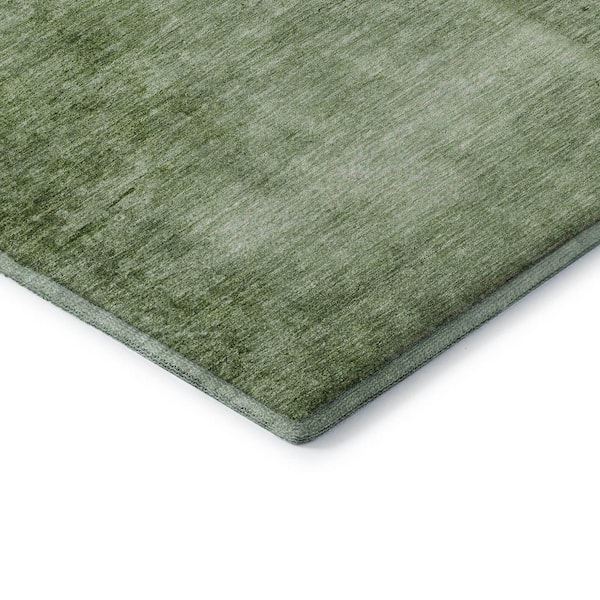 Mayfield Premium Machine Washable Abstract AMF1884 Aloe 2 ft. 3 in. x 7 ft. 6 in. Runner Rug