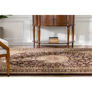 Timeless Aviva Brown 4 ft. x 5 ft. Traditional Soft Oriental Area Rug