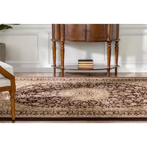 Timeless Aviva Brown 8 ft. x 11 ft. Traditional Soft Oriental Area Rug