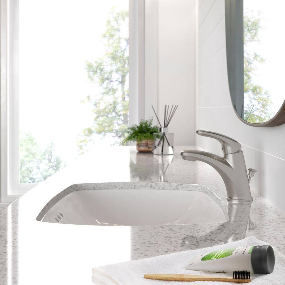 Colony Pro Single-Handle Brushed Nickel Bathroom Faucet with Pop-Up Drain