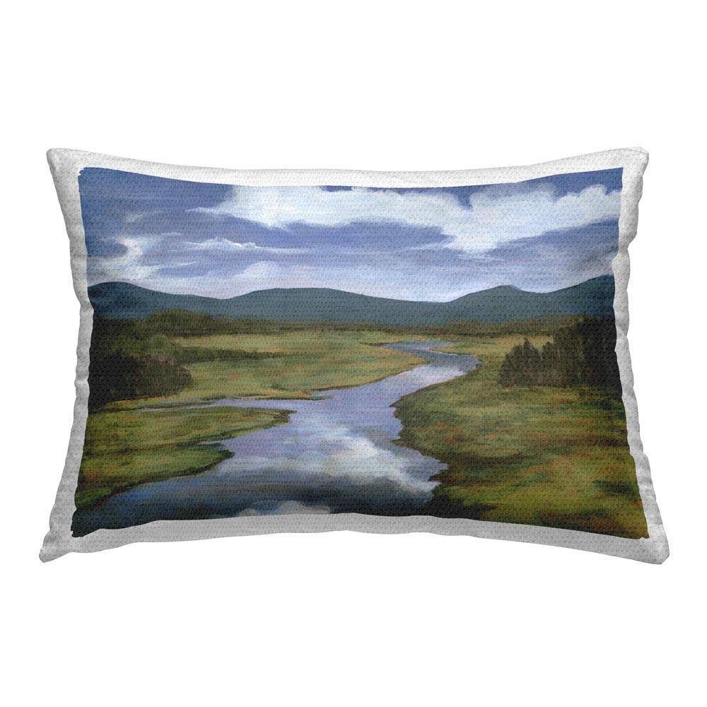 Clouds Reflecting in River Outdoor Printed Throw Pillow by Michael Willett price history on PriceWatchPro