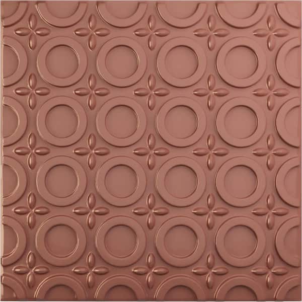 Ekena Millwork 19-5/8"W x 19-5/8"H Abstract EnduraWall Decorative 3D Wall Panel, Champagne Pink (Covers 2.67 Sq.Ft.)