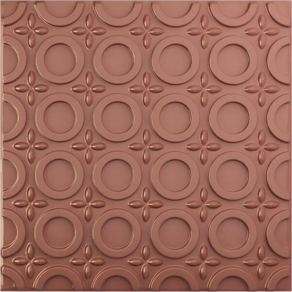 Ekena Millwork 19-5/8"W x 19-5/8"H Abstract EnduraWall Decorative 3D Wall Panel, Champagne Pink (12-Pack for 32.04 Sq.Ft.)