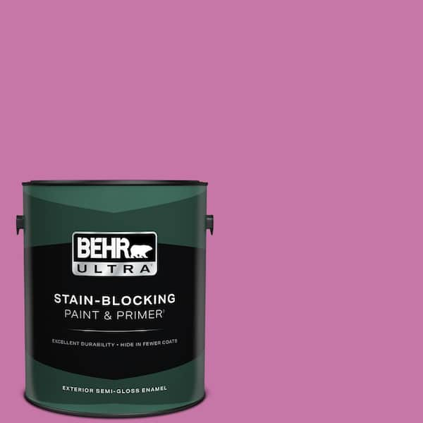 BEHR ULTRA 1 gal. #680B-5 Strawberry Freeze Semi-Gloss Enamel Exterior Paint & Primer