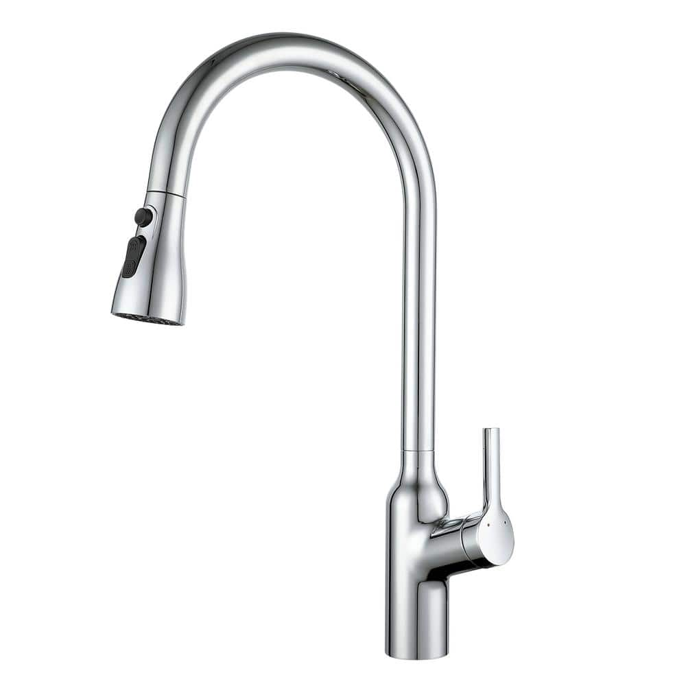 Single Handle Pull Down Sprayer Kitchen Faucet with Flexible and Power ...