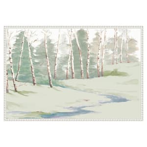 "Winter Wood Landscape" by Patricia Pinto 1-Piece Floater Frame Giclee Nature Canvas Art Print 23 in. x 33 in.
