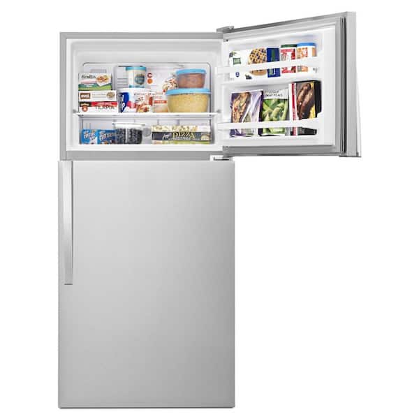 Whirlpool Top Mount Fridge (WRT148FZDM) - Monochromatic Stainless Steel Whirlpool Top Mount Fridge (WRT148FZDM) - Monochromatic Stainless Steel