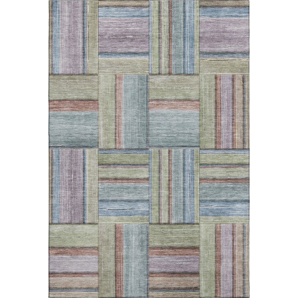 Mayfield Premium Machine Washable Abstract AMF2285 Aloe 9 ft. x 12 ft. Area Rug price history on PriceWatchPro