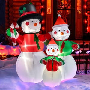 6 ft. Height Christmas Led Lighted Inflatable Snowman Family