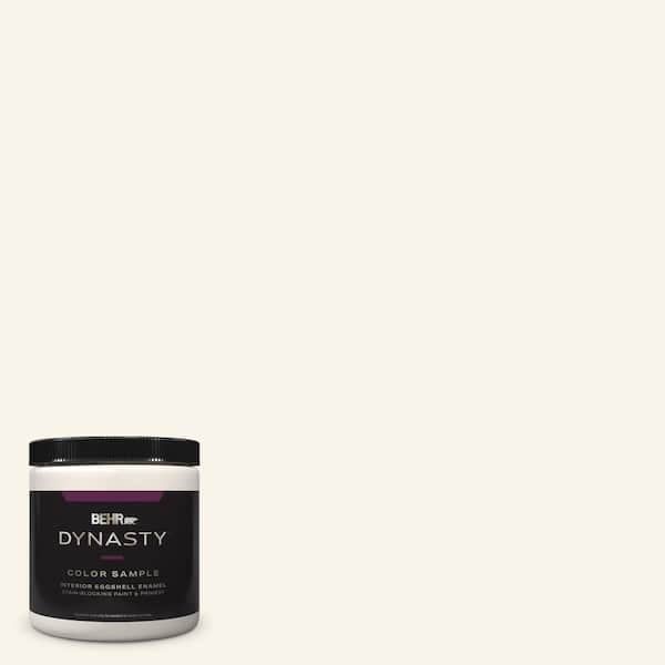 BEHR DYNASTY 8 oz. Designer Collection #DC-005 Natural White Eggshell Enamel Stain-Blocking Interior Paint & Primer Sample