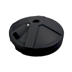 US Weight Durable 50 lbs. Umbrella Base Designed to be Used with a Patio Table in Black